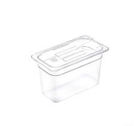 Depósito de agua para cocinar al vacío con capacidad de baja temperatura, material PC, base de 60 mm, cuerpo transparente con marcas de volumen (6 L)