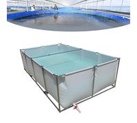 Depósito de agua para cría al aire libre y riego agrícola, estanque grande de lona con soporte, impermeabilización de doble cara para cultivo koi e hidroponía