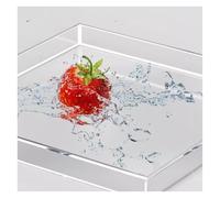 Depósito de agua plano acrílico, tanque de agua transparente, accesorio subacuático para fotografía de alimentos y cosméticos, caja de exhibición de 4,5 mm de grosor (40 x 40 x 5,5 cm)