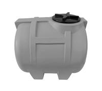 Depósito de agua potable variável de 150 L, color gris, sin bisfenol A, rosca de latón 3/4", apto para alimentos, horizontal