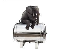 Depósito de aire Heavy Duty Stainless Steel Air Reservoir Tank Loads 1.25Mpa, Portable Air Compressor Tanks Only - 16 13 10 8 6 3 Gallon, Gas Storage Tank for Pneumatic System(6.6 Gal)