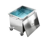 Depósito de almacenamiento de agua de acero inoxidable con tapa, gran depósito presurizado para uso doméstico y agrícola