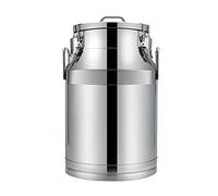 Depósito de almacenamiento de líquidos de acero inoxidable con tapa, para transporte y almacenamiento de leche, vino, aceite y granos