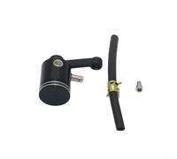 Depósito de freno de motocicleta CNC fresado hidráulico bomba de freno depósito aceite negro dorado para calle (negro)
