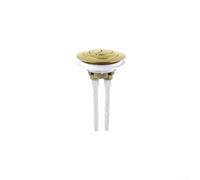 Depósito de inodoro ajustable Botón de descarga doble Ahorro de agua Set de reemplazo para 58mm 48mm 38mm Tank Cover con parche de conversión (dorado)