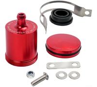 Depósito de líquido de frenos CNC mecanizado taza de aceite para motocicletas ligero 55 g anillo de goma antifugas, varios colores disponibles (rojo)