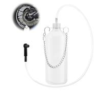 Depósito de líquido de frenos de 1 L, dispositivo de purga de frenos, dispositivo de purga de líquido de frenos, purgador de frenos con manguera de 60 cm y adaptador de goma universal, recolección de