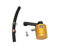 Depósito de líquido de frenos de motocicleta de aleación de aluminio de perfil bajo para cilindro maestro delantero rojo, negro, dorado, azul, blanco, naranja, apto para moto de cross para ATV (dorado
