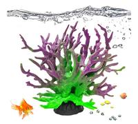 Depósito de peces decoración de coral - Colorida planta de coral falsa para | Ornamento de piedra de acuario de resina, diseño de paisaje de tanque brillante, placa de arrecife de simulación para