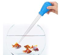 Depósito de peces Gotero de pipetas Mini Cambiador de agua manual Limpiador de grava para acuarios Cambiador para eliminar desechos Cambiador de pipas para acuario (Azul)