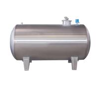 Depósito de Presión Horizontal de Acero Inoxidable, Tanque para Pozo con Kit de Montaje, Tanques para Hogar, Granja, Escuela o Riego, Depósito Resistente y Fiable(200L: 38.5x19.6in/98x50cm)