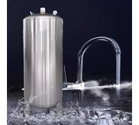 Depósito de presión vertical de acero inoxidable, sistema automático de suministro de agua con puertos de limpieza, para uso industrial y doméstico de agua (160 L)