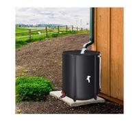 Depósito de recogida de agua de lluvia, Barril de lluvia plegable PVC negro 50L-1350L(225L)