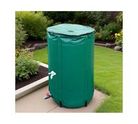 Depósito de recolección de agua de lluvia plegable de 200 L, duradero, resistente a fugas, uso flexible para jardines y costuras selladas térmicamente al aire libre, tela verde ecológica
