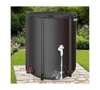 Depósito de recolección de agua de lluvia portátil de 380 L, plegable y a prueba de fugas, fácil almacenamiento y transporte, diseño duradero sellado térmico, ideal para jardín y uso al aire libre
