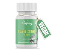 Depósito de vitamina D3 50,000 I.E. Solo una tableta vegana / 50 días - Tabletas veganas (60 tabletas veganas)