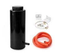 Depósito desbordamiento Depósito de rebose para tanque de recuperación de refrigerante de radiador universal de aluminio de 800 ml TT101142(Black)