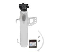 Depósito Expansión Depósito De Expansión Refrigerante Para Radiador Aluminio Para Automóviles Depósito Refrigerante(Silver-black)