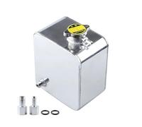 Depósito Expansión Refrigerante Tanque Expansión Agua Aleación Pulida 2 Litros Tapa Colector Agua TANQUE COLECTOR AGUA Kit Depósito Desbordamiento Refrigerante Tanque(Plata)