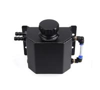 Depósito Expansión Refrigerante Tanque Refrigerante Universal Aluminio 1 L Con Tapón Drenaje Respiradero Depósito Expansión Para Tanque Aceite OCC037 Tanque(Negro)