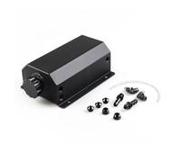 Depósito Expansión Refrigerante Tanque Ventilación Universal Para Aceite Motor Combustible Gas Aleación 2 Litros Para Depósito Refrigerante Radiador(Negro)