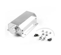 Depósito Expansión Refrigerante Tanque Ventilación Universal Para Aceite Motor Combustible Gas Aleación 2 Litros Para Depósito Refrigerante Radiador(Plata)