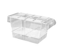 Depósito incubador acrílico para criar peces | Caja de cría de peces de 8.07 pulgadas | Caja de aislamiento para peces bebé | Caja de criador acrílico con placa de escala y asas para criar alevines