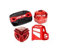 Depósito Líquido Frenos Protección para R3 YZF-R3 YZFR3 2015-2025 Tapa De Depósito Líquido Frenos Delantero Y Trasero Motocicleta Cilindro Protector Llenado Aceite