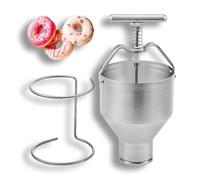 Depósito manual de donas con soporte, dispensador de masa ajustable para dar forma uniforme, ideal para panaderías