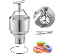Depósito manual de donas con soporte, fácil operación para dar forma uniforme y dispensar masa, ideal para panadería, cocina, uso comercial y doméstico