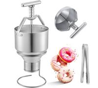 Depósito manual de donas con soporte - Máquina de donas ajustable y dispensador de tolva cuentagotas para panadería, fácil de usar para dar forma uniforme a donas y dispensar masa