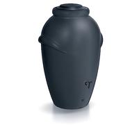 Depósito para agua de lluvia Aquacan 360 L | 72 x 80 x 120 cm | 2 puntos de fijación | Incluye inserto para flores, grifo y sistema de recogida de agua | Cisterna de jardín | Color negro diseño