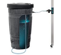 Depósito para agua de lluvia woodcan 265l., dimensiones (mm) 648x648x1128, color negro + Set de accesorios icanset7