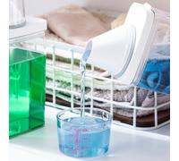 Depósito para detergente con vaso dosificador, hermético | Caja de almacenamiento con boquilla para polvo y líquido, dispensador a prueba de fugas para cocina y lavandería, T 700 ml