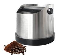 Depósito para portafiltros - Knock knock - Caja de acero inoxidable para café molido, caja de batido para posos de café, recipiente para cafetera espresso, recolectar y reciclar
