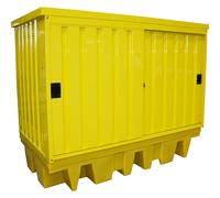 Depósito para sustancias peligrosas de acero / PE para 2 IBC/KTC de 1000 litros, capacidad 1140 l