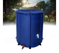 Depósito plegable para recolección de agua, 160 L, kit de almacenamiento portátil para jardín con soporte y espiga para una conservación eficiente del agua