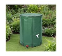 Depósito portátil para la recolección de Agua de Lluvia de 1000 litros, Plegable, con diseño Flexible y Resistente, Ideal para jardinería y Uso en Exteriores (Verde).