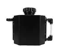 Depósito universal de expansión de refrigerante de motor de aleación de aluminio de 1 litro, tanque de botella de desbordamiento (negro)