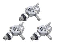 Depósitos de combustible para moto Válvula Combust Interruptor de combustible para tanque gasolina, grifo , válvula cierre, bomba, llave purga generador, aceite motor(Silver-3pcs)