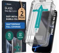 Deppa |2 Piezas| para iPhone 16 Pro Max (6.9") Protector de Pantalla con Kit de Instalación Inteligente | Anti-Polvo y Sin Burbujas | Cobertura Completa, Antiarañazos, Antihuellas