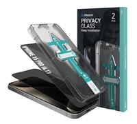 Deppa |2 Piezas| Privacidad Protector de Pantalla Para iPhone 15 Pro (6.1'”) de Vidrio Templado 9H con Kit de Fácil Instalación, Resistente a Arañazos, Antihuellas, Cobertura Completa