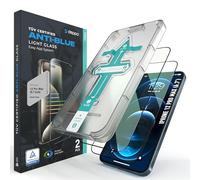 Deppa | 2 Piezas | Protector de Pantalla Anti Luz Azul para iPhone 12 Pro Max (6.7") con Kit de Instalación Inteligente | Sin Polvo ni Burbujas | Cobertura Completa | Antirayaduras | Antihuellas