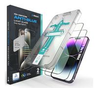 Deppa |2 Piezas| Protector de Pantalla Anti Luz Azul para iPhone 14 Pro (6.1") con Kit de Instalación Inteligente | Sin Polvo ni Burbujas | Cobertura Completa | Antirayaduras | Antihuellas