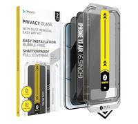 Deppa | 2 Piezas | Protector de Pantalla con Kit de Instalación Inteligente | Anti-Polvo y Sin Burbujas| Cobertura Completa | Ultra Transparente (Antiespía, iPhone 17 Air (6.5"))