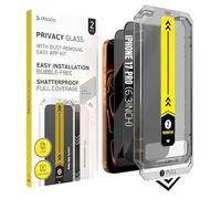 Deppa | 2 Piezas | Protector de Pantalla con Kit de Instalación Inteligente | Anti-Polvo y Sin Burbujas| Cobertura Completa | Ultra Transparente (Antiespía, iPhone 17 Pro (6.3"))