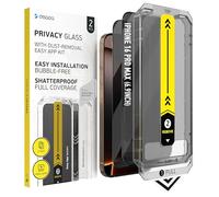 Deppa | 2 Piezas | Protector de Pantalla con Kit de Instalación Inteligente | Anti-Polvo y Sin Burbujas| Cobertura Completa | Ultra Transparente (Antiespía, iPhone 16 Pro Max (6.9'))