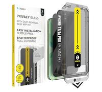 Deppa | 2 Piezas | Protector de Pantalla con Kit de Instalación Inteligente | Anti-Polvo y Sin Burbujas| Cobertura Completa | Ultra Transparente (Antiespía, iPhone 17/iPhone 16 Pro (6.3'))