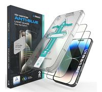 Deppa | 2 Piezas | Protector de Pantalla para iPhone 14 Pro Max (6.7") | Filtro de Luz Azul | Cristal Templado | Cobertura Total | Antirrayaduras, Antihuellas | Kit de Instalación Fácil, Sin Burbujas