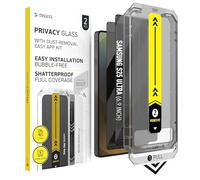 Deppa | 2 Piezas | Protector de Pantalla Privacidad para Samsung S25 Ultra (6,9") | Cristal Templado Antiespía con Marco de Instalación Fácil | Compatible con Huella Dactilar